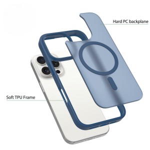 Nettech Apple iPhone 12 Uyumlu Magsafe Arka Koruma Kılıf (Mavi) NT-112927
