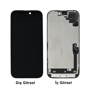 Teknonet Apple iPhone 16 Uyumlu Org Lcd+Dokunmatik+Çıtalı (Siyah) NT-114935