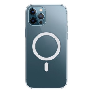 Nettech Apple iPhone 12 Pro Max Uyumlu MagSafe Mıknatıslı Seri Arka Koruma Kılıf (Şeffaf) NT-83429