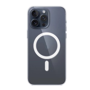 Nettech Apple iPhone 15 Pro Uyumlu MagSafe Mıknatıslı Seri Arka Koruma Kılıf (Şeffaf) NT-104773