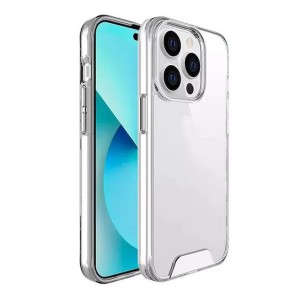 Nettech Apple iPhone 15 Pro Uyumlu Space Lazer Seri Arka Koruma Kılıf (Şeffaf) NT-105109