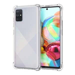 Nettech Samsung Galaxy A51 Uyumlu Rarroz Seri Arka Koruma Kılıf (Şeffaf) NT-80203