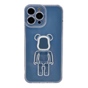 Nettech Apple iPhone 13 Pro Max Uyumlu Bear Seri Arka Koruma Kılıf (Şeffaf) NT-95533