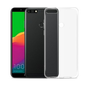 Baseus Huawei Y7 2018 Uyumlu Tıpalı Şeffaf Seri Arka Koruma Kılıf (Şeffaf) VR-11093