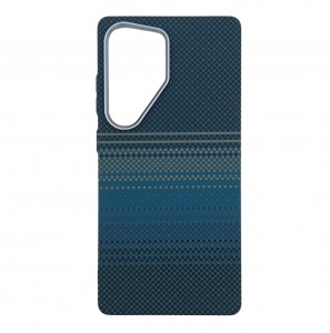 Nettech Samsung Galaxy S25 Ultra Uyumlu NT-N069 Kevlar Arka Koruma Kılıf (Mavi) NT-113314