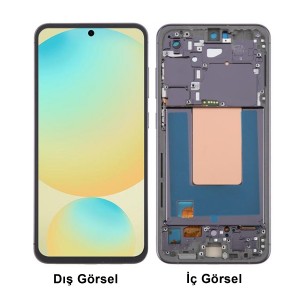 Teknonet Samsung Galaxy S24 FE Uyumlu Org Lcd+Dokunmatik+Çıtalı (Siyah) NT-115374