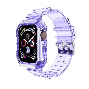 Nettech Apple Watch Seri 44/42 mm Uyumlu Kasa Korumalı Kordon (Mor) NT-115446