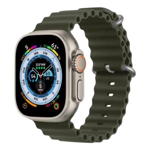 Nettech Apple Watch Series 41 mm Uyumlu Silikon Kordon (Yeşil) NT-102967