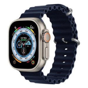 Nettech Apple Watch Series 41 mm Uyumlu Silikon Kordon (Lacivert) NT-115452