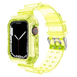 Nettech Apple Watch Seri 44/42 mm Uyumlu Kasa Korumalı Kordon (Sarı) NT-115447