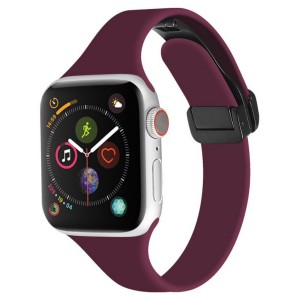 Nettech Apple Watch Seri 40/38 mm Uyumlu Silikon Kordon (Bordo) NT-112461