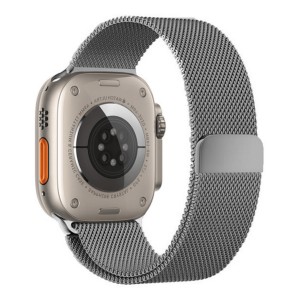 Nettech Apple Watch Series 10 46 mm Uyumlu Metal Kordon (Gri) NT-112405