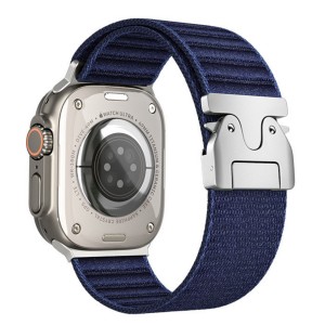 Nettech Apple Watch Series 10 46 mm Uyumlu Kumaş Kordon (Lacivert) NT-112364