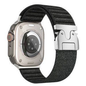 Nettech Apple Watch Series 10 46 mm Uyumlu Kumaş Kordon (Siyah) NT-112367