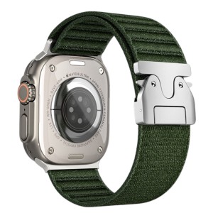 Nettech Apple Watch Series 10 46 mm Uyumlu Kumaş Kordon (Yeşil) NT-112362