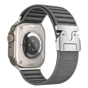 Nettech Apple Watch Series 10 46 mm Uyumlu Kumaş Kordon (Gri) NT-112366