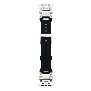 Nettech Apple Watch Series 10 46 mm Uyumlu Silikon Kordon (Siyah) NT-112396