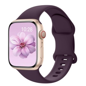 Nettech Apple Watch Seri 42/44 mm Uyumlu Silikon Kordon (Mor) NT-115461
