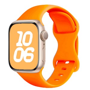 Nettech Apple Watch Seri 40/38 mm Uyumlu Silikon Kordon (Turuncu) NT-102980