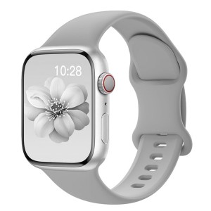 Nettech Apple Watch Seri 40/38 mm Uyumlu Silikon Kordon (Gri) NT-102982