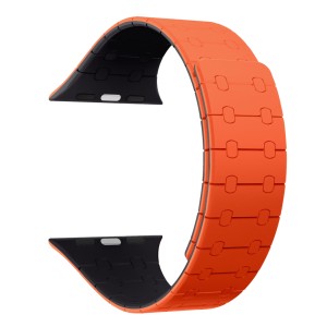 Nettech Apple Watch Seri 42/44 mm Uyumlu Silikon Kordon (Turuncu) NT-112540