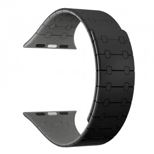 Nettech Apple Watch Seri 42/44 mm Uyumlu Silikon Kordon (Siyah) NT-112539