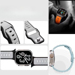 Nettech Apple Watch Seri 40/38 mm Uyumlu Silikon Kordon (Turuncu) NT-112517