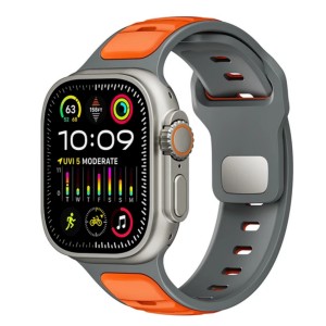Nettech Apple Watch Seri 42/44 mm Uyumlu Silikon Kordon (Turuncu) NT-115476