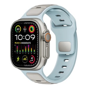 Nettech Apple Watch Seri 42/44 mm Uyumlu Silikon Kordon (Turkuaz) NT-115477