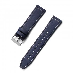 Nettech Apple Watch Series 10 46 mm Uyumlu Deri Kordon (Lacivert) NT-112474