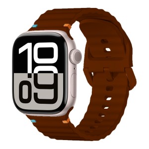 Nettech Apple Watch Seri 40/38 mm Uyumlu Silikon Kordon (Kahverengi) NT-112424