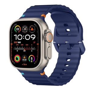 Nettech Apple Watch Seri 40/38 mm Uyumlu Silikon Kordon (Lacivert) NT-112426