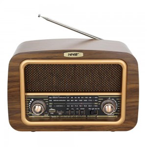 Nettech NS-6655BT Nostalji Radyo Kablosuz Hoparlör - Speaker (Kahverengi) NT-115493