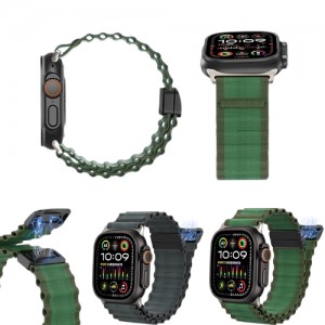 Nettech Apple Watch Series 10 46 mm Uyumlu Kumaş Kordon (Beyaz) NT-112446
