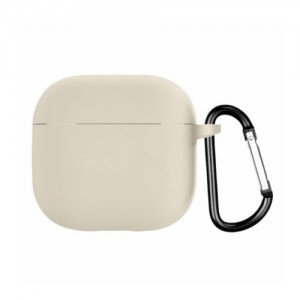 Nettech Apple Airpods 4 Uyumlu Sert Nano Arka Koruma Kılıf (Krem) NT-115507