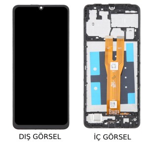 Teknonet Samsung Galaxy A06 Uyumlu Org Lcd+Dokunmatik+Çıtalı (Siyah) NT-115867