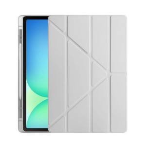 Nettech Apple iPad Air 13 12.9 2024 Uyumlu Premium Smart 360 Kalem Yuvalı Kapaklı Kılıf (Gri) NT-115877