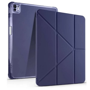Nettech Apple iPad Air 13 12.9 2024 Uyumlu Premium Smart 360 Kalem Yuvalı Kapaklı Kılıf (Lacivert) NT-115879