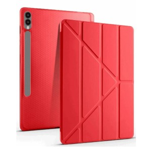Nettech Samsung Galaxy Tab S9 Uyumlu Premium Smart 360 Kalem Yuvalı Kapaklı Kılıf (Kırmızı) NT-115881
