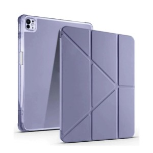 Nettech Apple iPad Pro 11 2024 Uyumlu Premium Smart 360 Kalem Yuvalı Kapaklı Kılıf (Lila) NT-115887