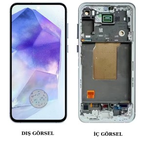 Teknonet Samsung Galaxy A55 Uyumlu Org Lcd+Dokunmatik+Çıtalı (Beyaz) NT-116033