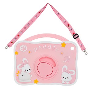Nettech Samsung Galaxy A9 Uyumlu Maskot Rabbit Seri Arka Koruma (Pembe) NT-116373
