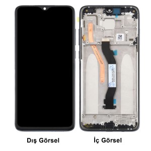 Teknonet Xiaomi Redmi Note 8 Pro Uyumlu Org Lcd+Dokunmatik+Çıtalı (Siyah) VR-20073