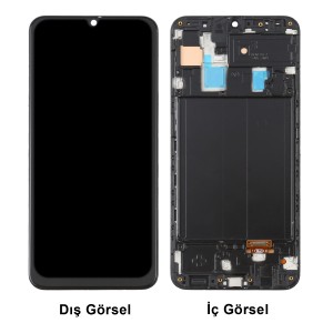 Teknonet Samsung Galaxy A30S Uyumlu Oled Lcd+Dokunmatik+Çıtalı (Siyah) NT-80455