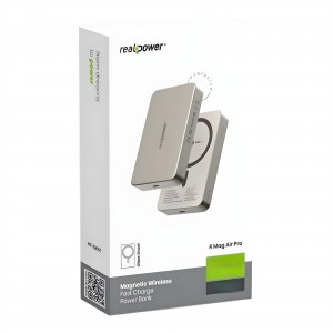 RealPower R Mag Air Pro 20W PD 10000 MAh Magsafe Powerbank (Natural) NT-116672