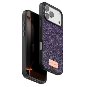 Nettech Apple iPhone 17 Pro Max Uyumlu Simli Arka Koruma Kılıf (Mor) NT-116800