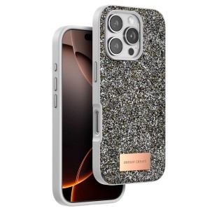 Nettech Apple iPhone 16 Pro Uyumlu Simli Arka Koruma Kılıf (Gümüş) NT-116797