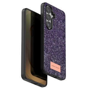 Nettech Samsung Galaxy S26 Plus Uyumlu Simli Arka Koruma Kılıf (Mor) NT-116806