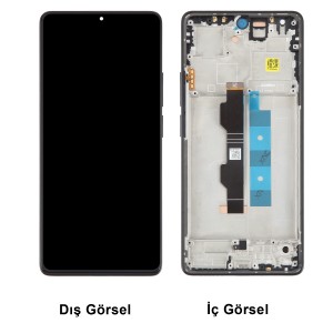 Teknonet Xiaomi Redmi Note 13 Pro 4G Uyumlu Org Lcd+Dokunmatik+Çıtalı (Siyah) NT-116790