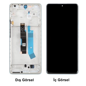 Teknonet Xiaomi Redmi Note 14 Pro Uyumlu Org Lcd+Dokunmatik+Çıtalı (Mavi) NT-116911